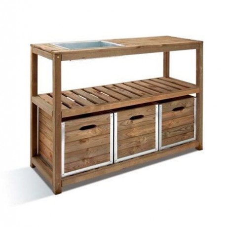 Table de préparation teintée brun Table de préparation teintée brun